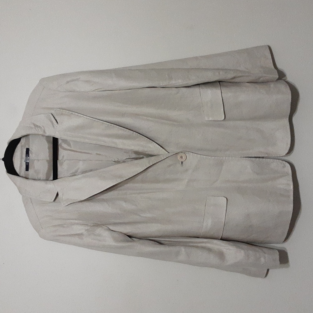 Chadwick women blazer linen blend button closure size 16T